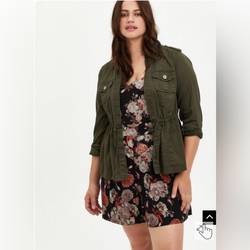 Torrid Twill Peplum jacket